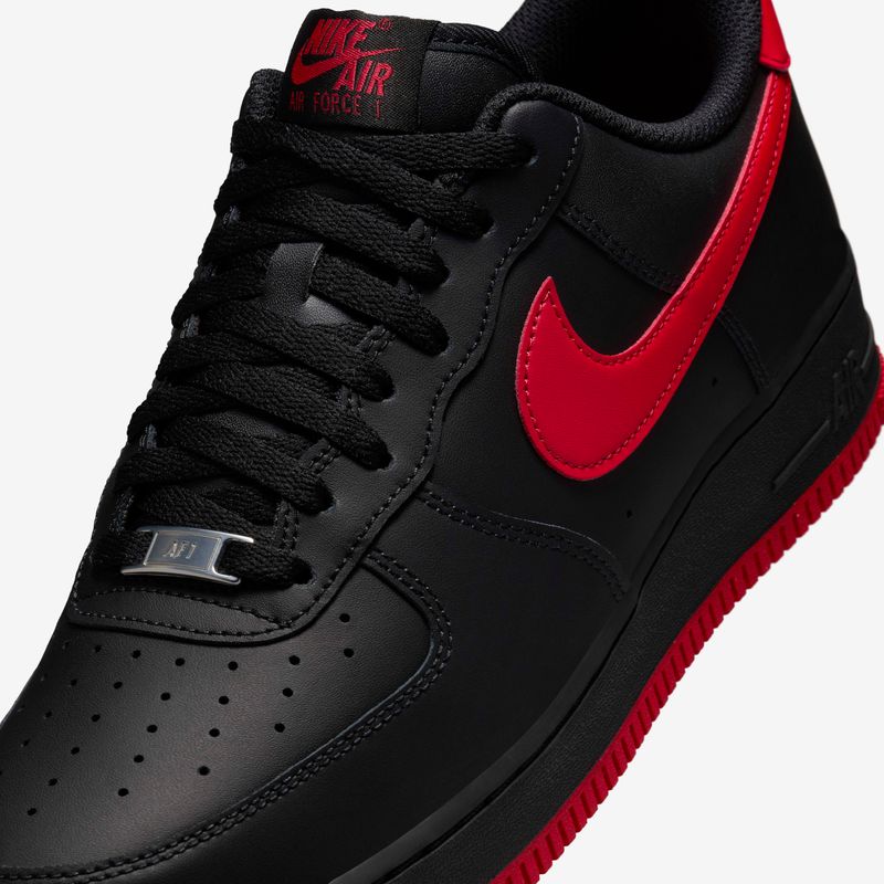 Nike air force 1 negro con rojo sale