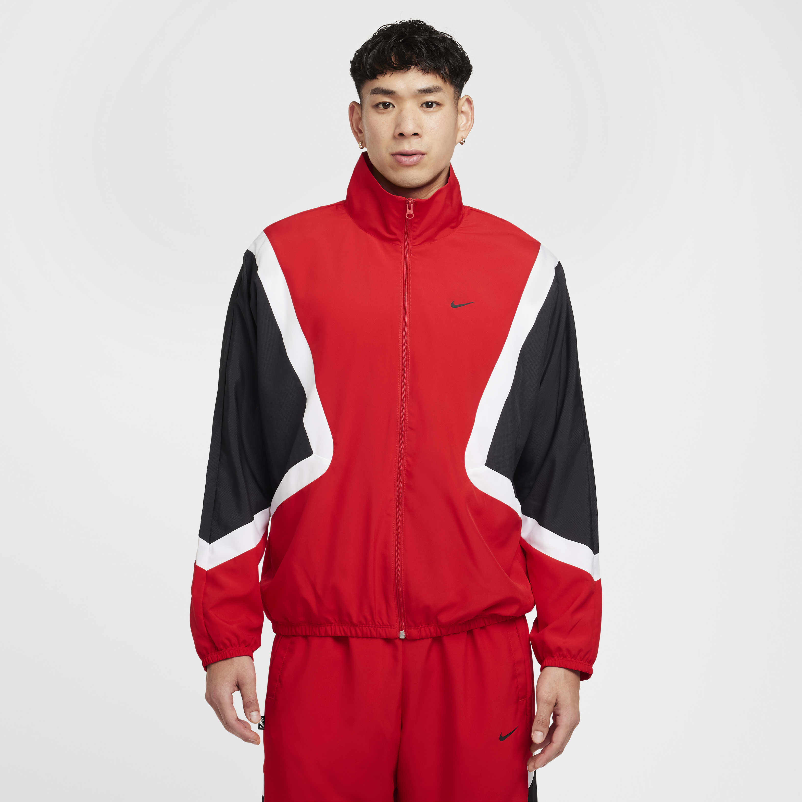 Nike Air Chaqueta Nike Roja Blanca Y Negra Chaqueta Hombre Ropa