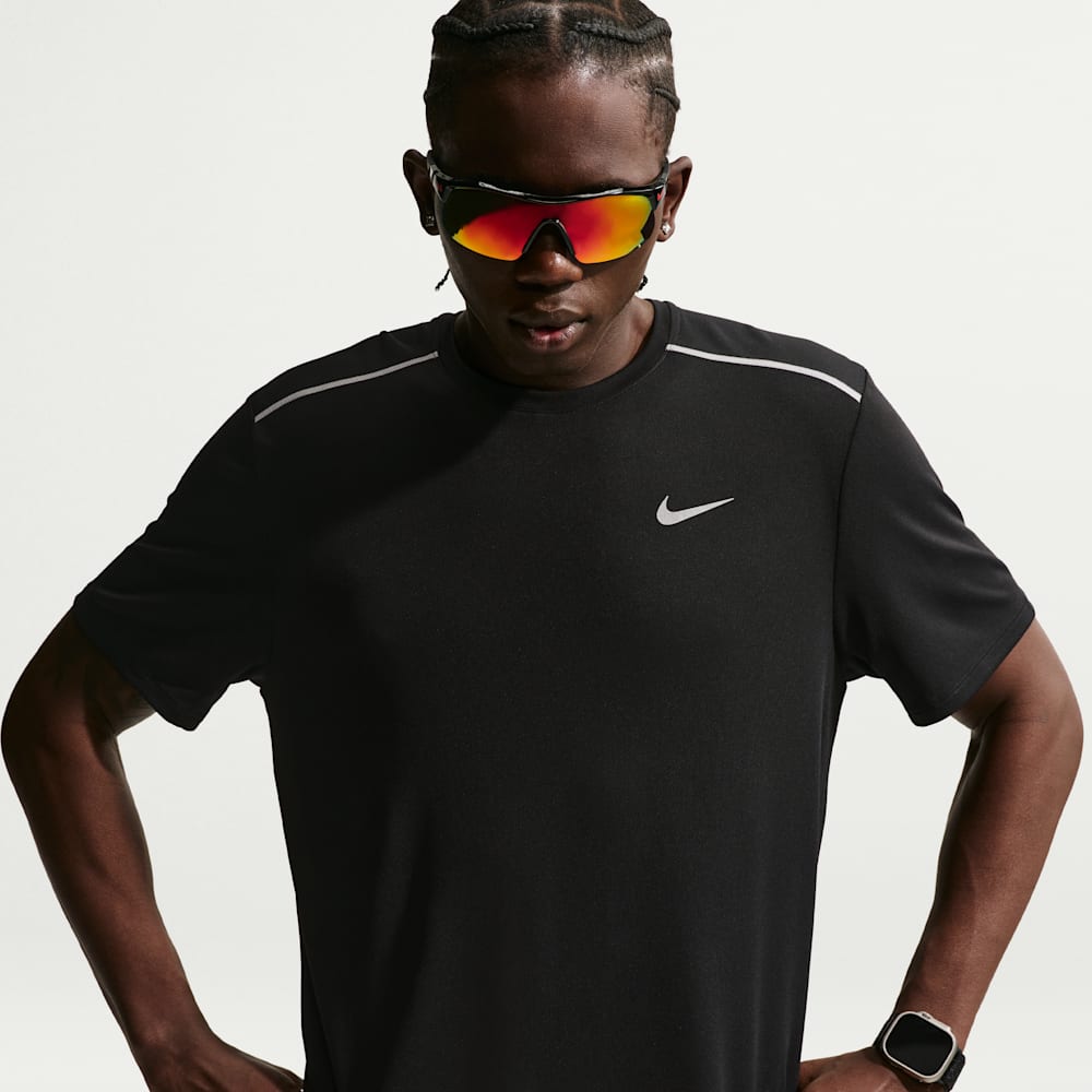 Nike Miler Polera de Running de Manga Corta Dri-FIT con Protección UV para Hombre
