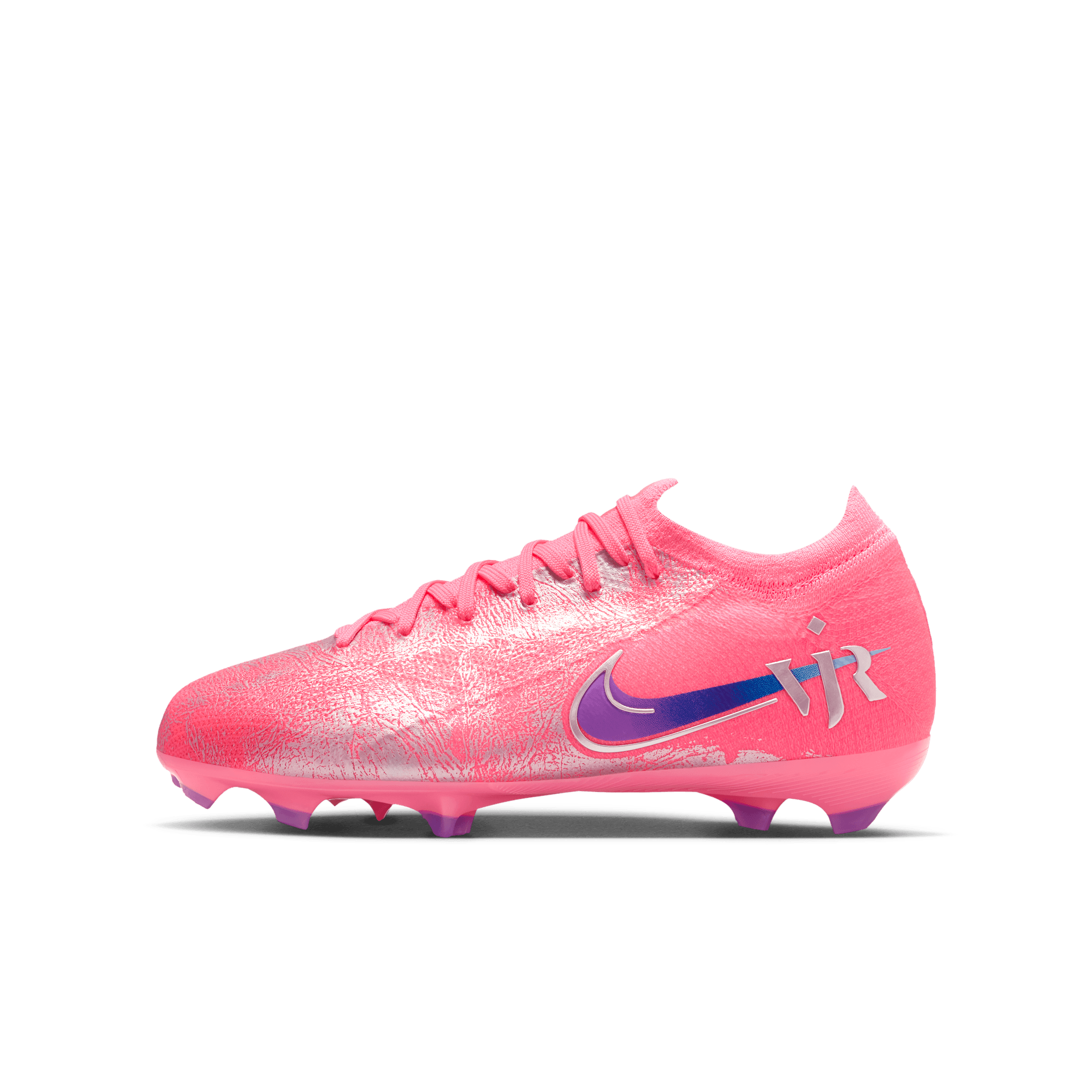 Vinicius Junior Nike Jr. Mercurial Vapor 16 Pro "Vini Jr." Zapatillas de fútbol Low-Top para cancha de pasto natural para niños grandes