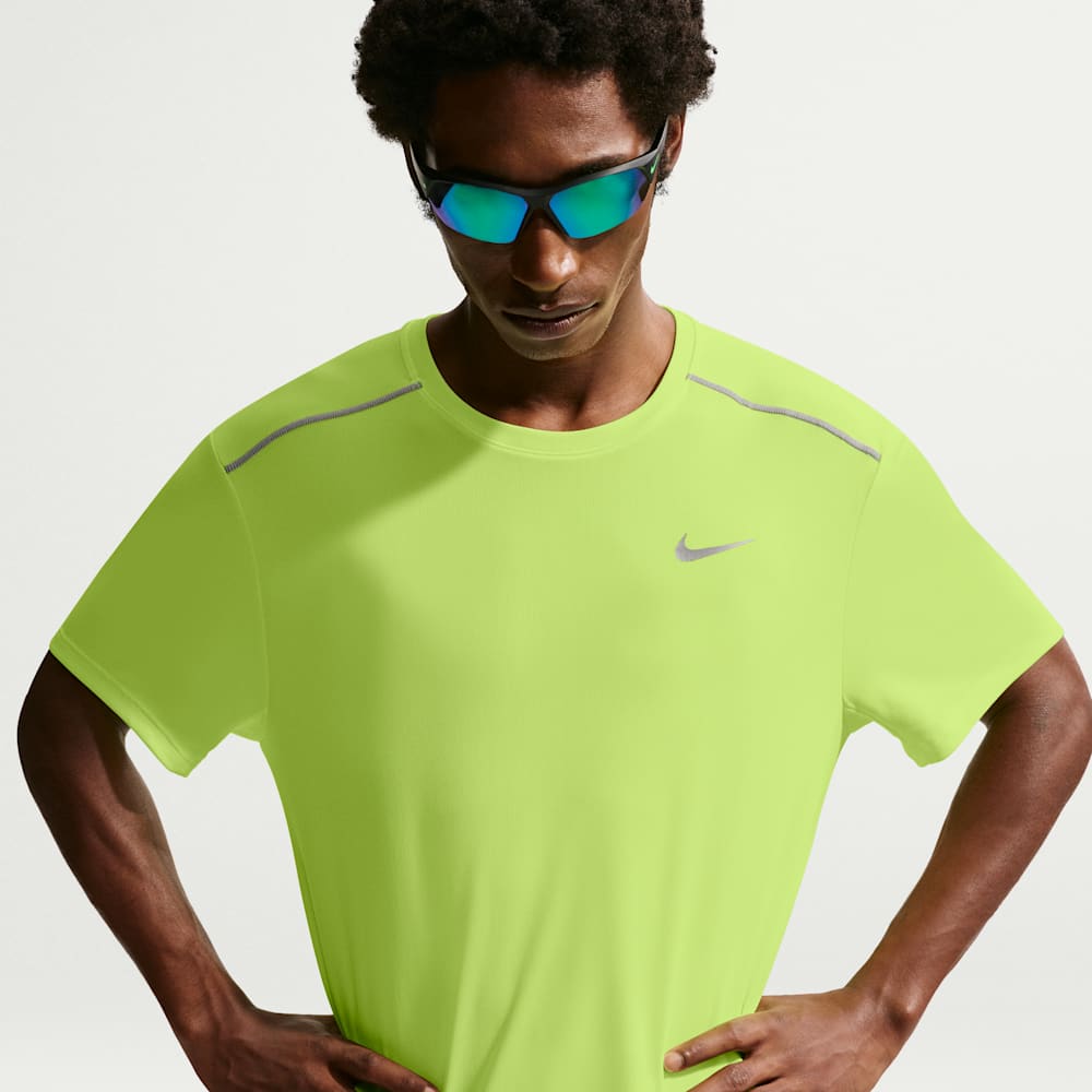 Nike Miler Polera de Running de Manga Corta Dri-FIT con Protección UV para Hombre