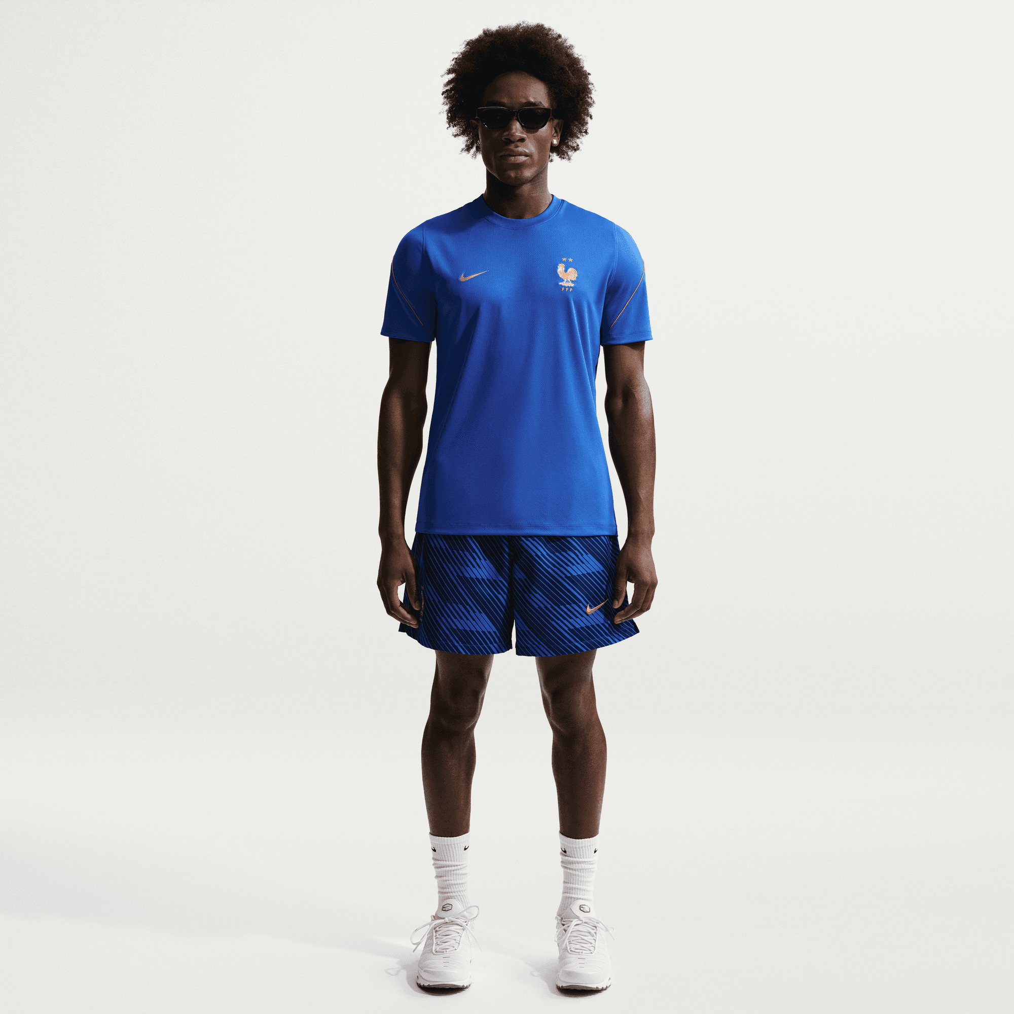 FFF Strike Polera de fútbol de manga corta Dri-FIT para hombre