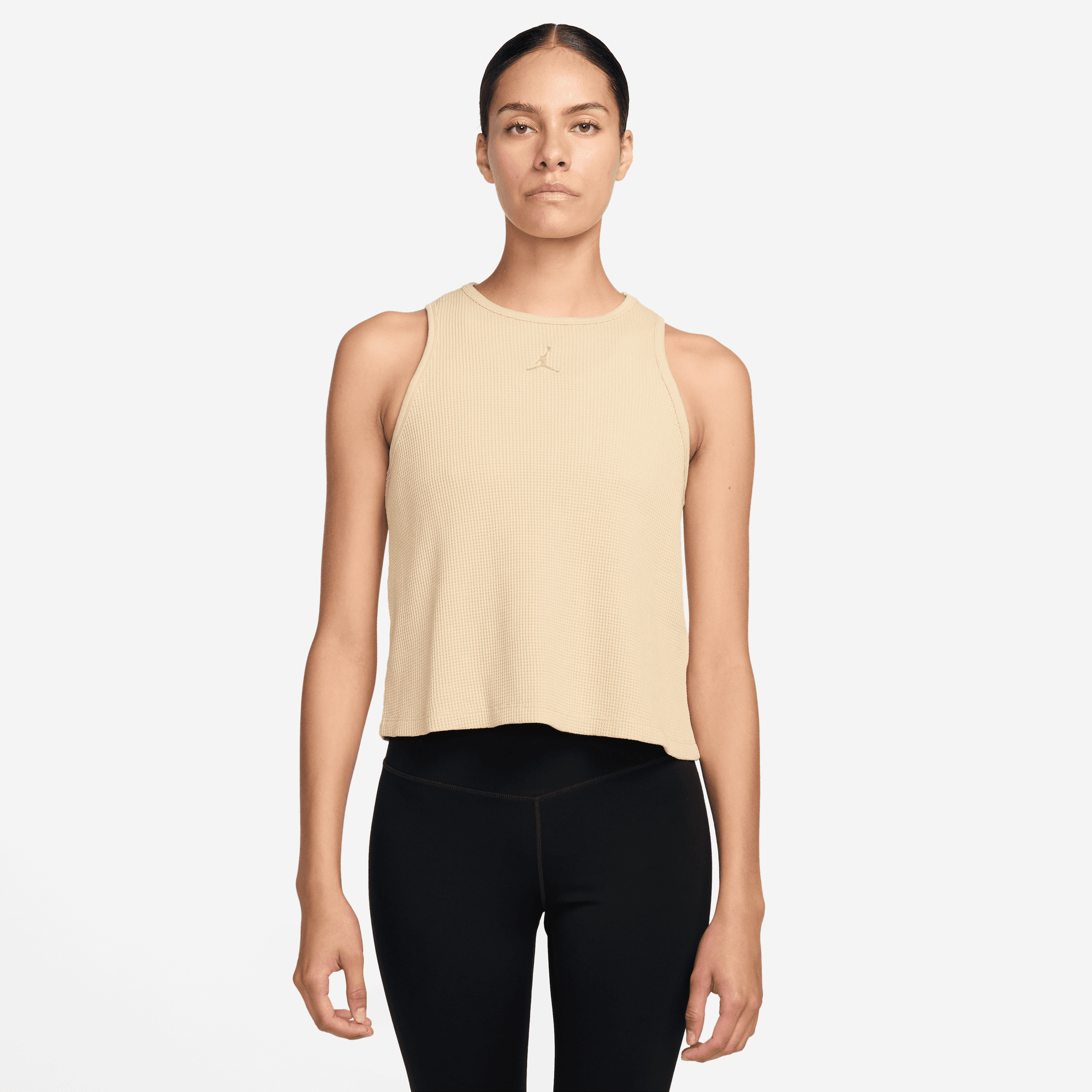 Jordan Flight Polera de tirantes de diseño tipo waffle para mujer