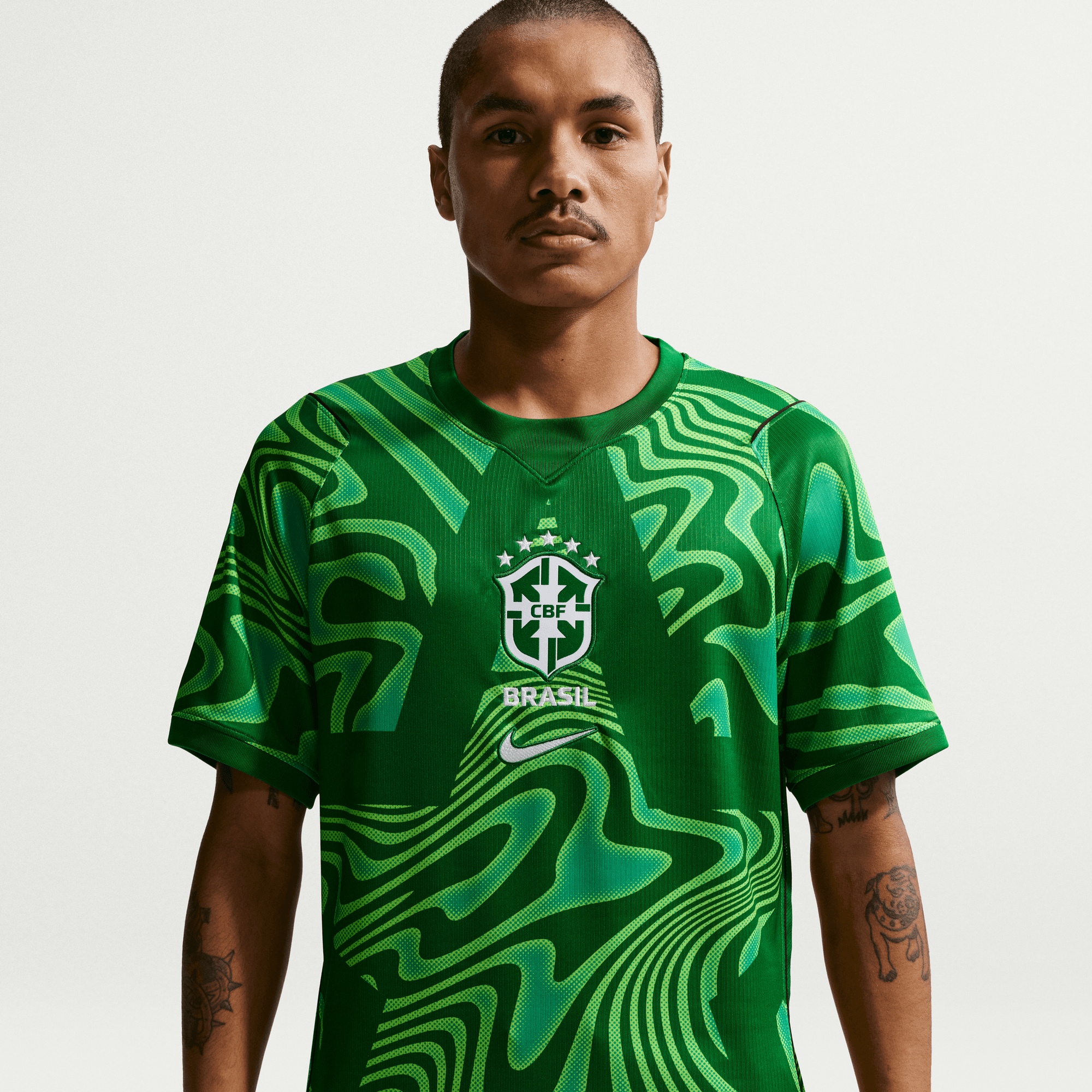 Brasil portero 2026 Stadium Polera de fútbol de manga corta Dri-FIT para hombre