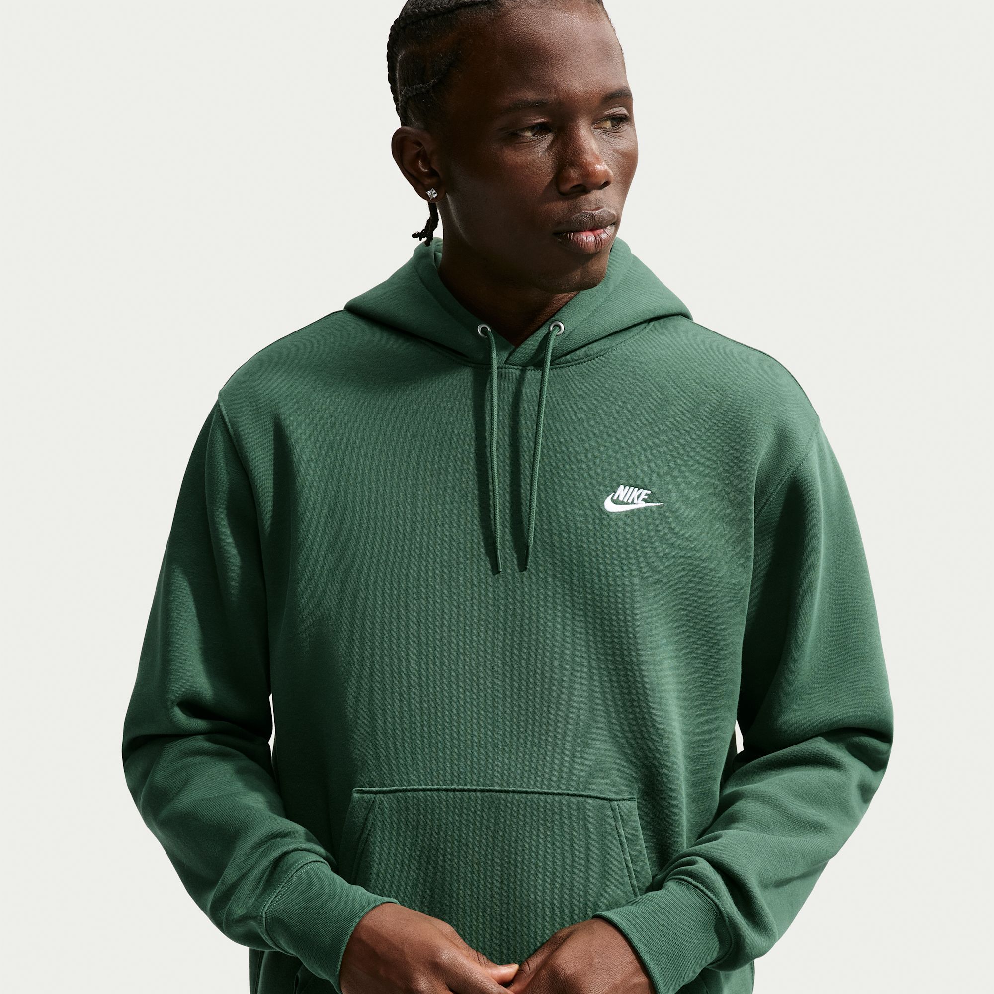 Nike Club Polerón con capucha sin cierre de tejido Fleece para hombre
