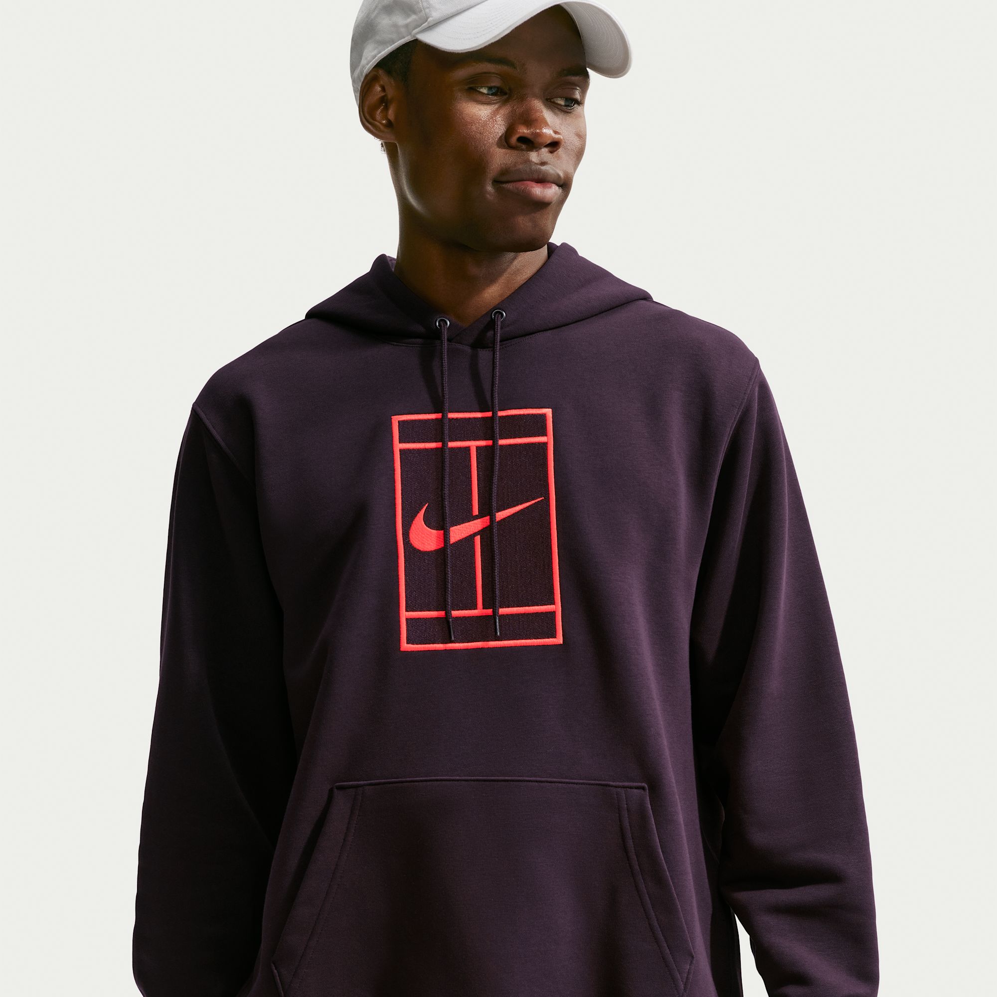 NikeCourt Slam Polerón con capucha Dri-FIT de tejido polar para hombre — Tenis