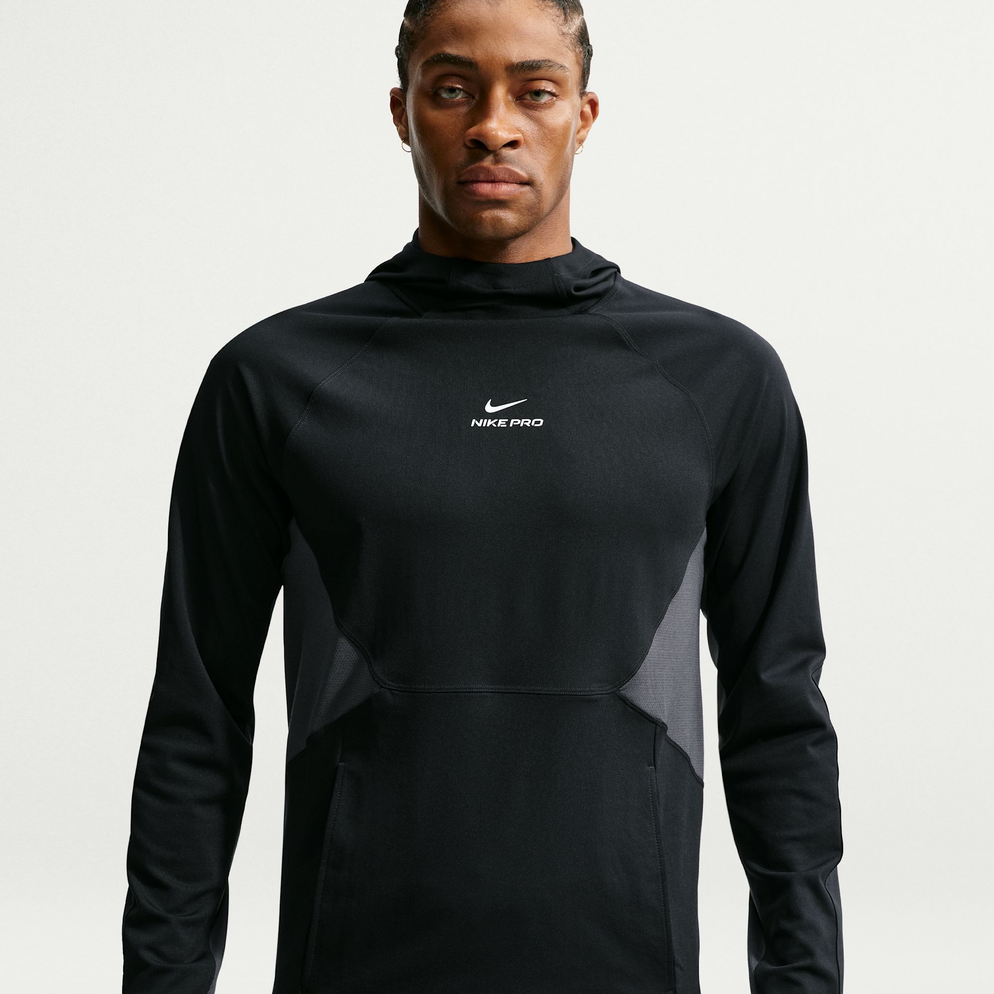 Nike Pro Polerón de entrenamiento Dri-FIT de capa intermedia para hombre