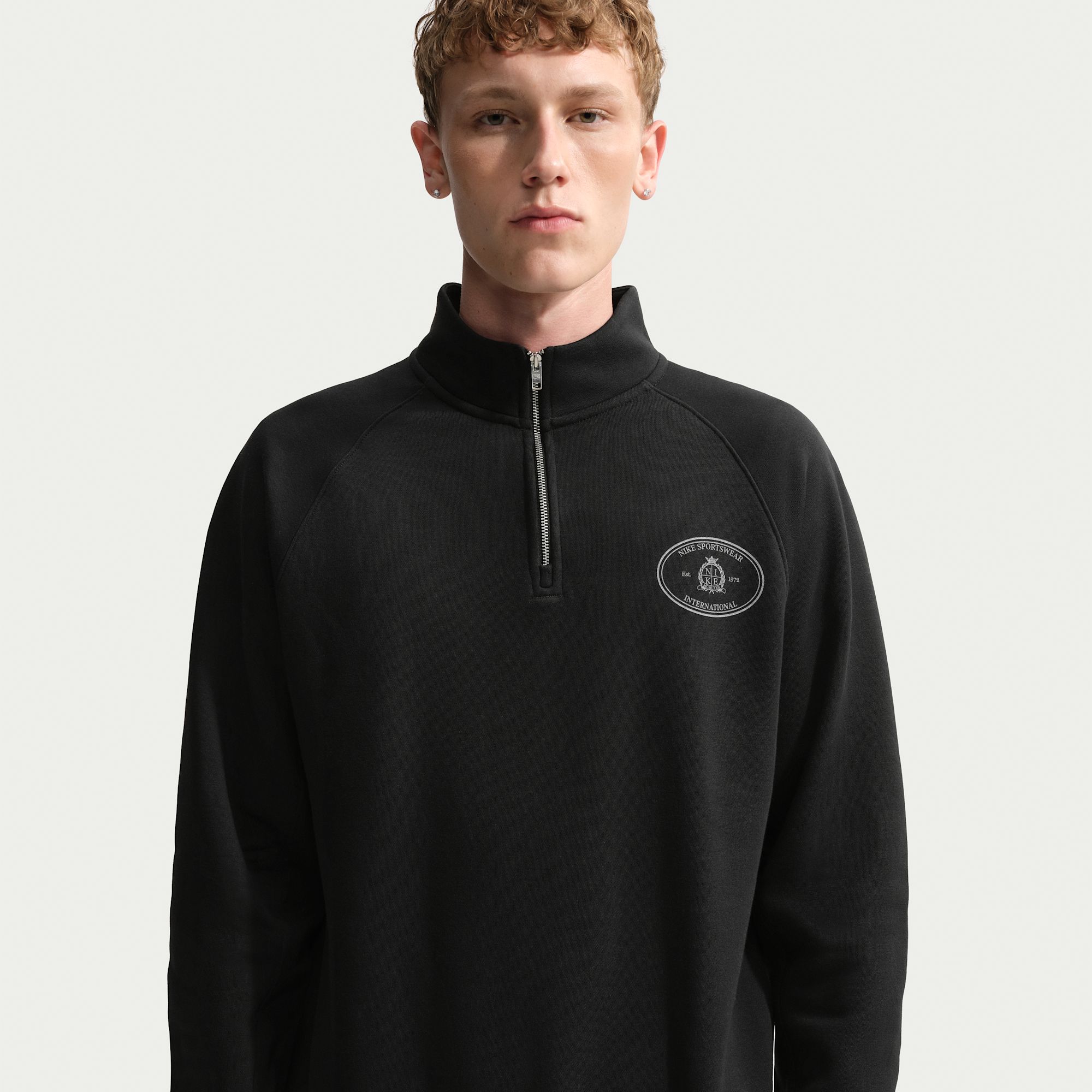 Nike Sportswear Club Polerón de tejido Fleece de medio cierre para hombre