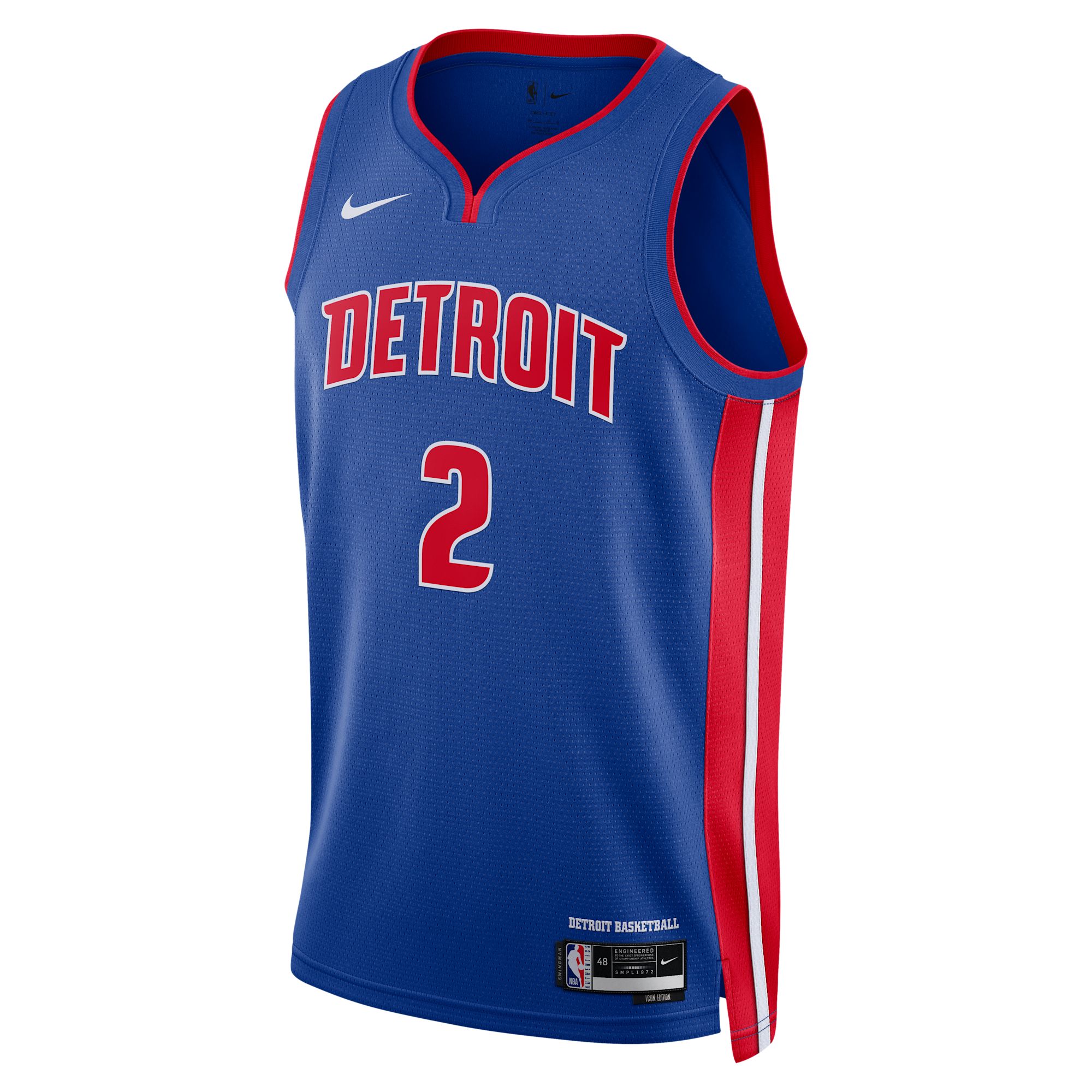 Detroit Pistons Icon Edition Jersey Nike Dri-FIT de la NBA Swingman para hombre