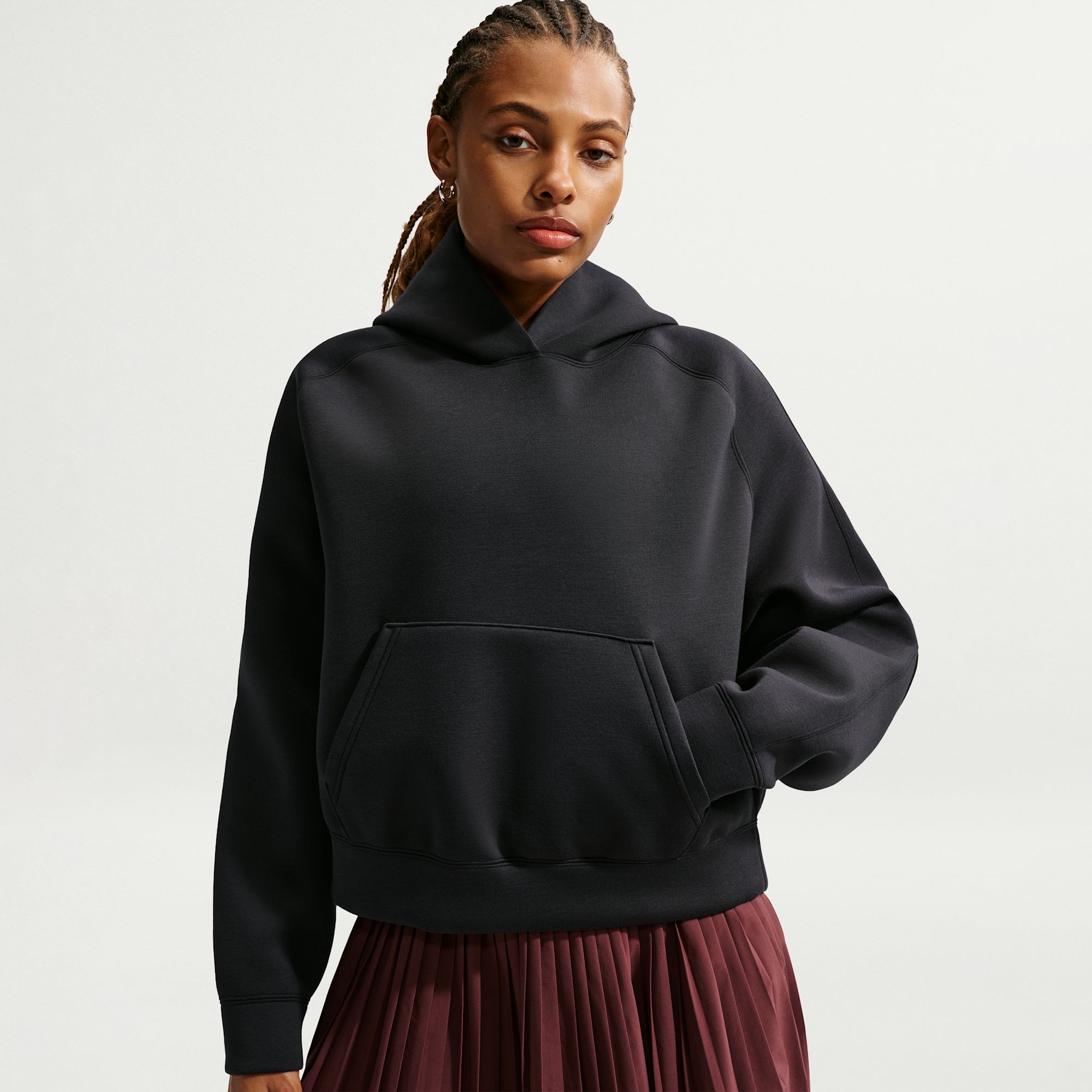 Nike Pregame Fleece Polerón con capucha oversized para mujer