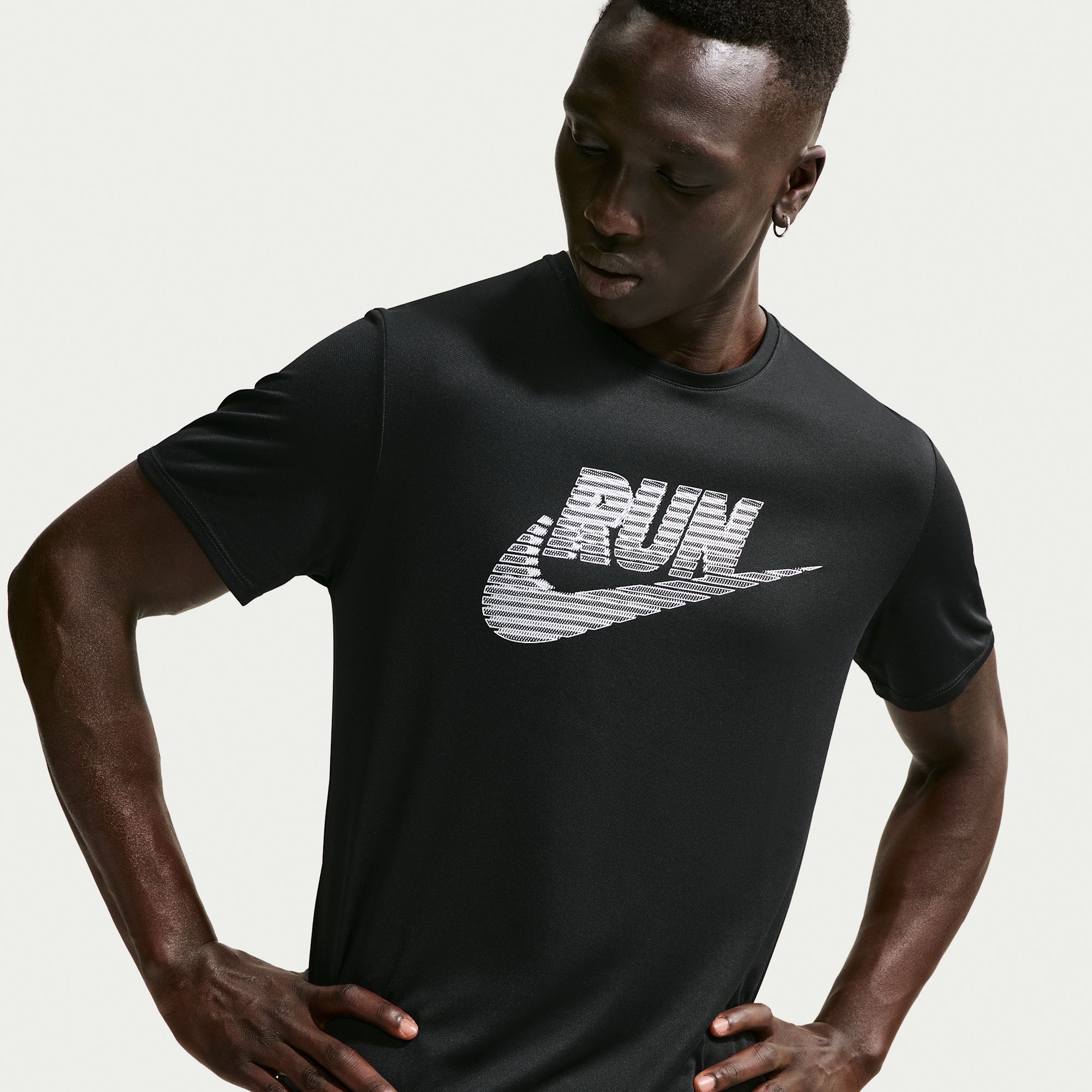 Nike Miler Polera de Running de Manga Corta Dri-FIT con Protección UV para Hombre
