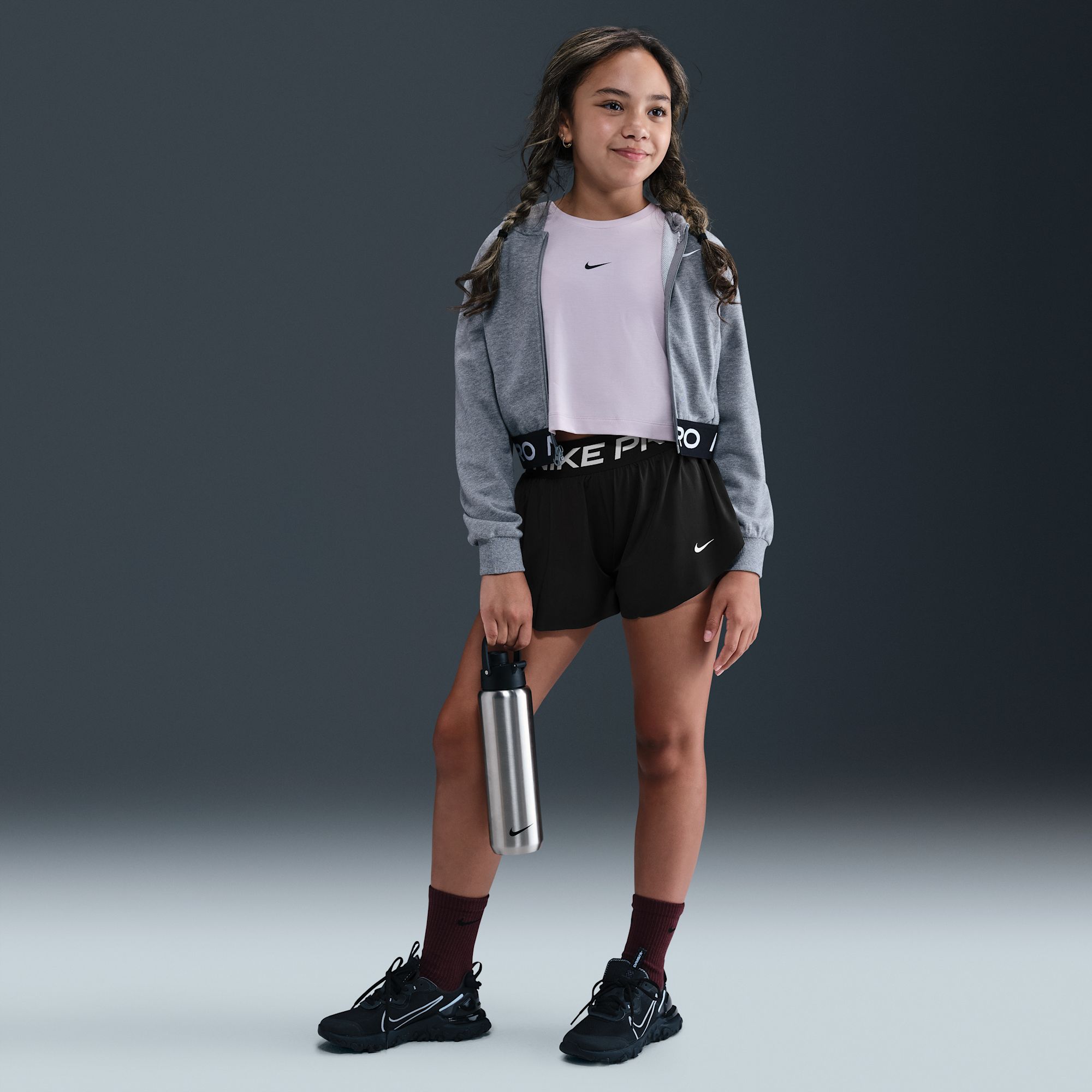 Nike Pro Short Dri-FIT 2 en 1 para niña
