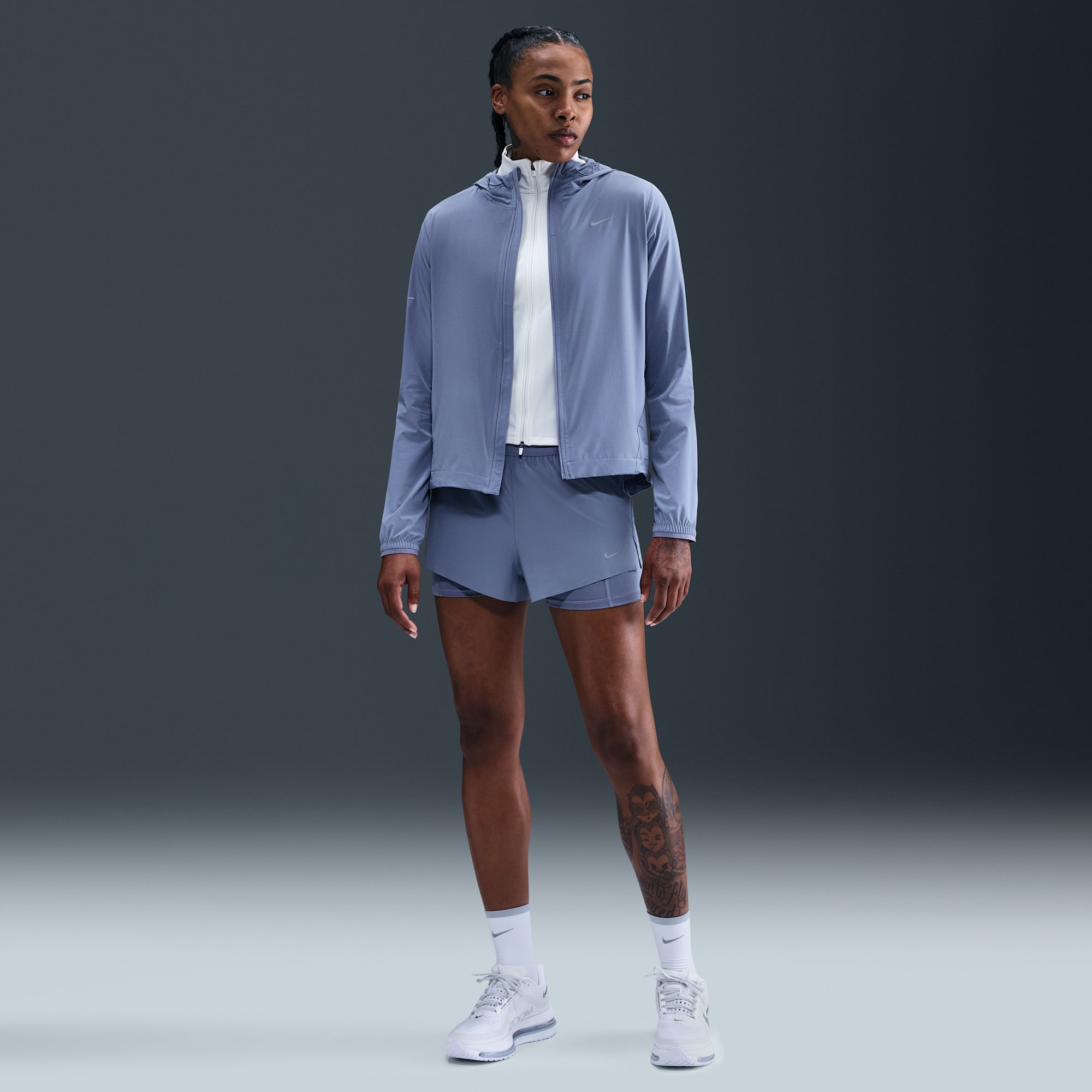 Nike Swift Short de correr Dri-FIT de tiro medio 2 en 1 para mujer