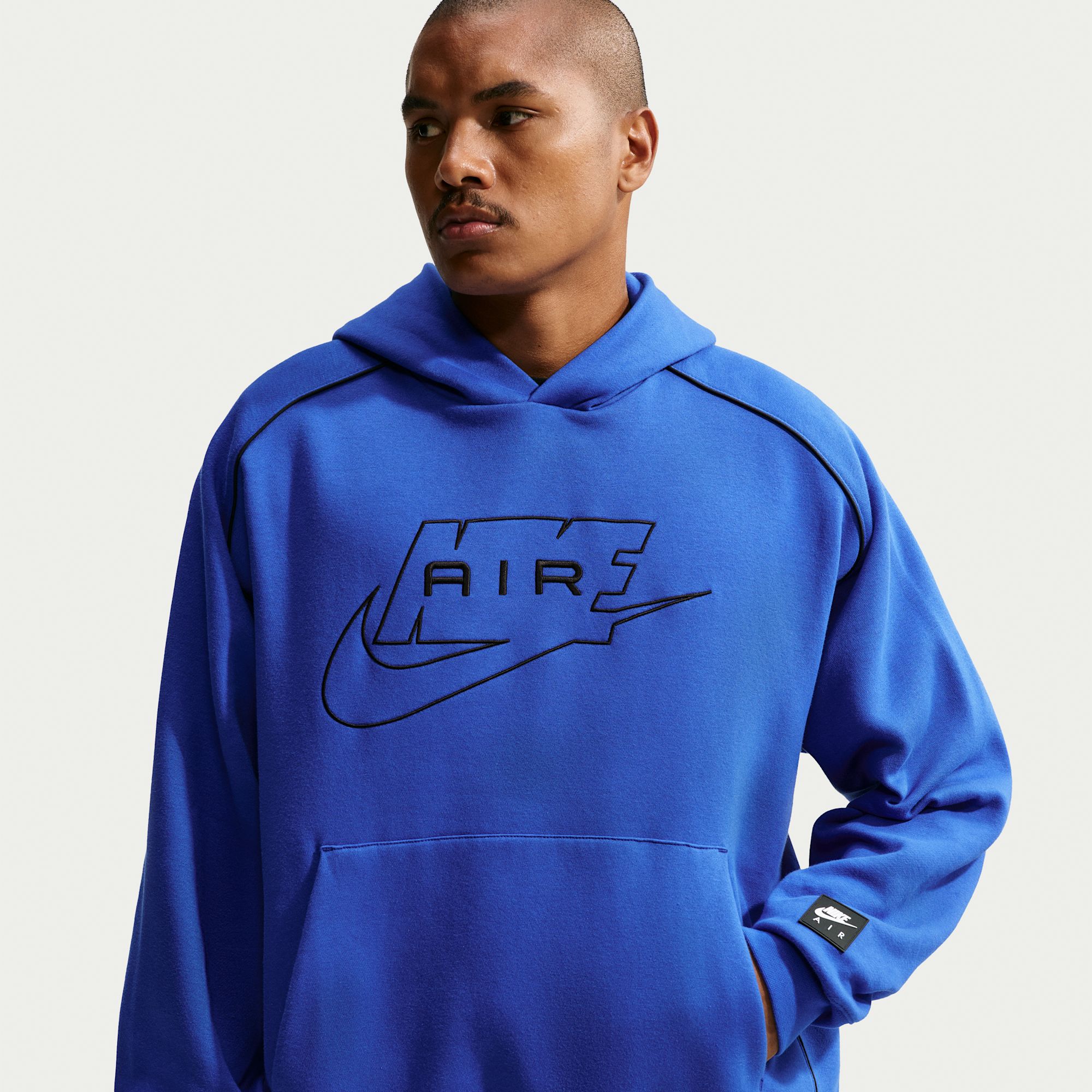 Nike Air Polerón con capucha sin cierre de tejido Fleece para hombre
