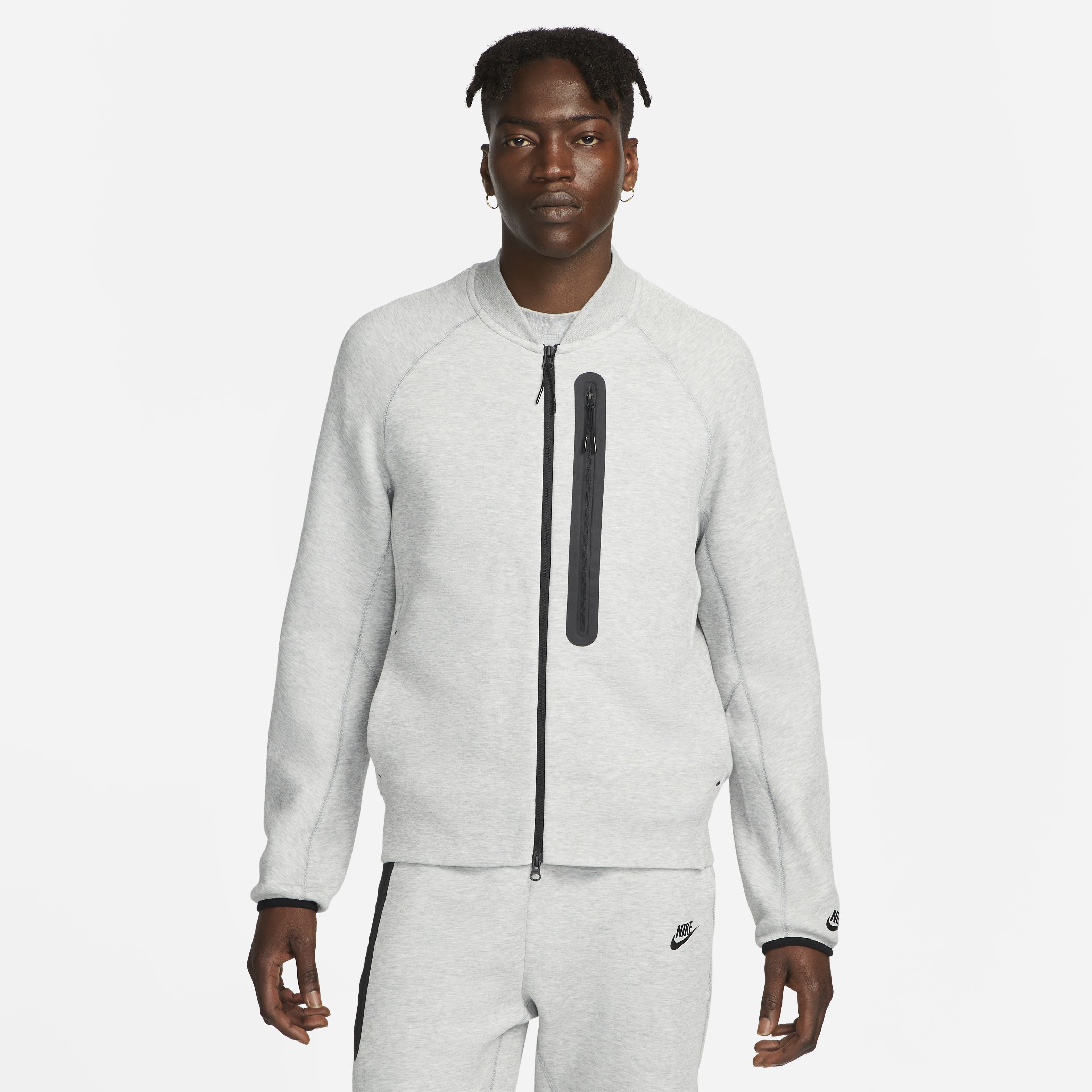 Poleron nike plomo online hombre